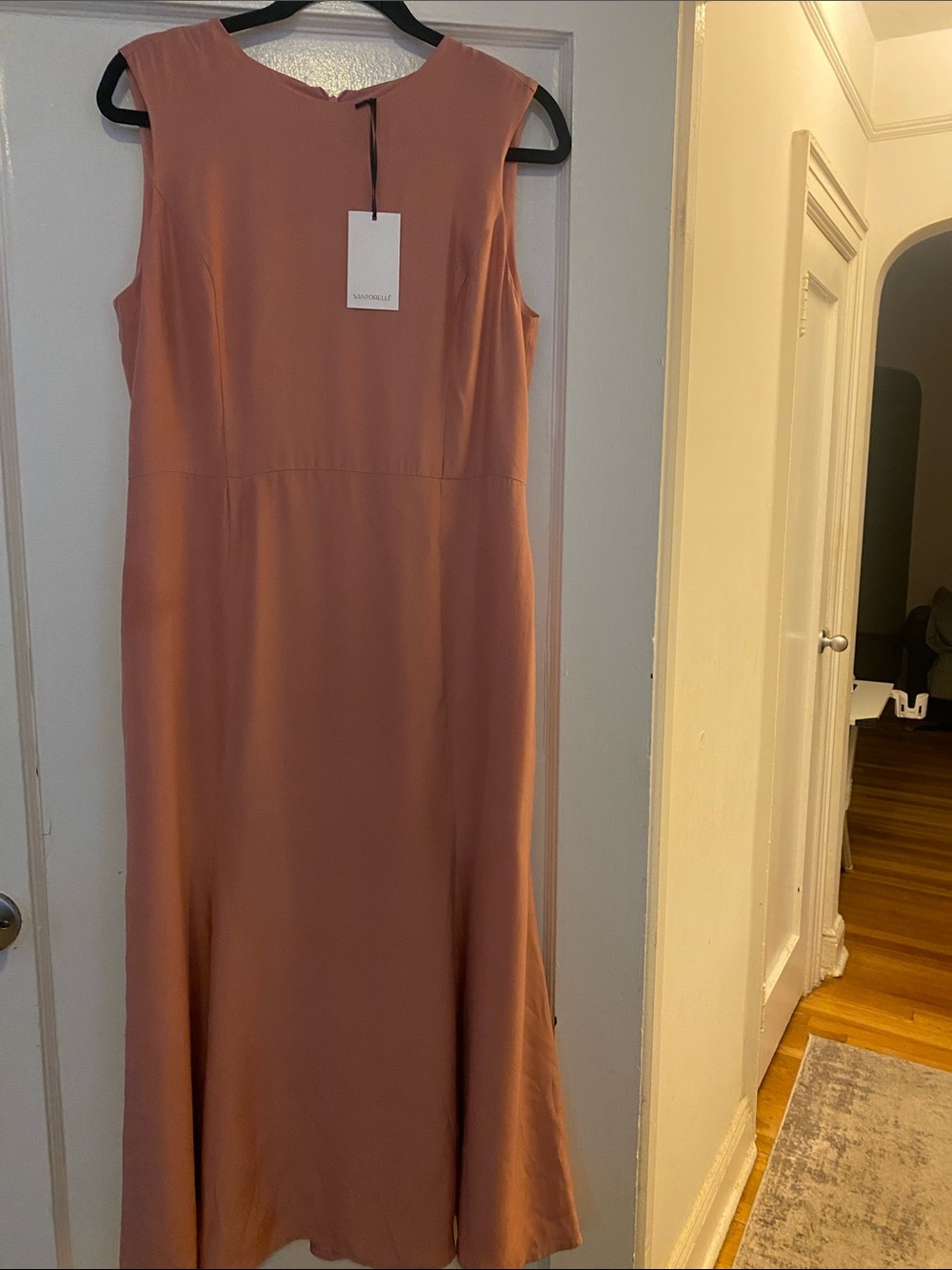 Santorelli Sleeveless Maxi Dress in Dusty Terracotta Rose